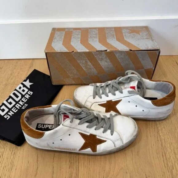 Golden Goose Shoes - Golden Goose SuperStar Sneaker w/ Brown Leather